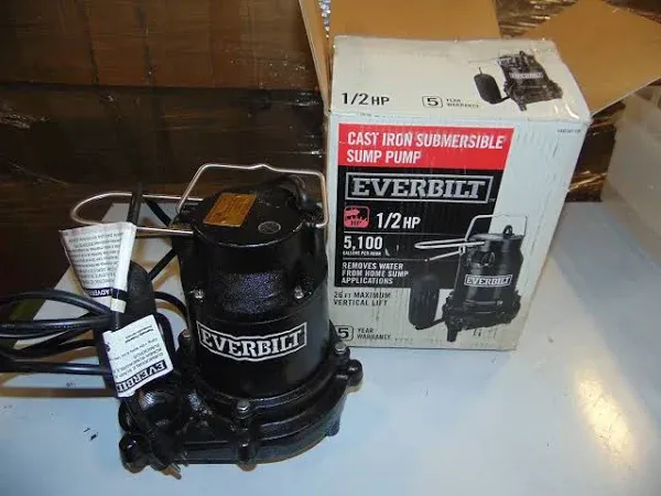 Everbilt HDS50 1/2 HP Cast Iron Sump Pump