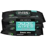 Dude Wipes Flushable Wipes, Fragrance Free, 3 Pack - 3 - 48 wipe packs [144 wipes]