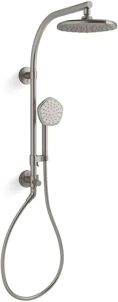 Kohler HydroRail-R Occasion Arch Shower Column Kit with Rainhead and Handshower, 1.75 GPM, 27118-G, Polished Chrome