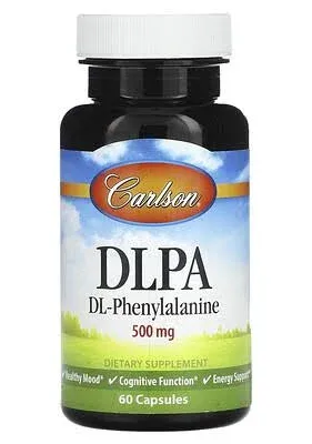 Carlson DLPA DL-Phenylalanine 500 mg Mood, Cognitive & Nervous System Support Supplement - 60 Capsules