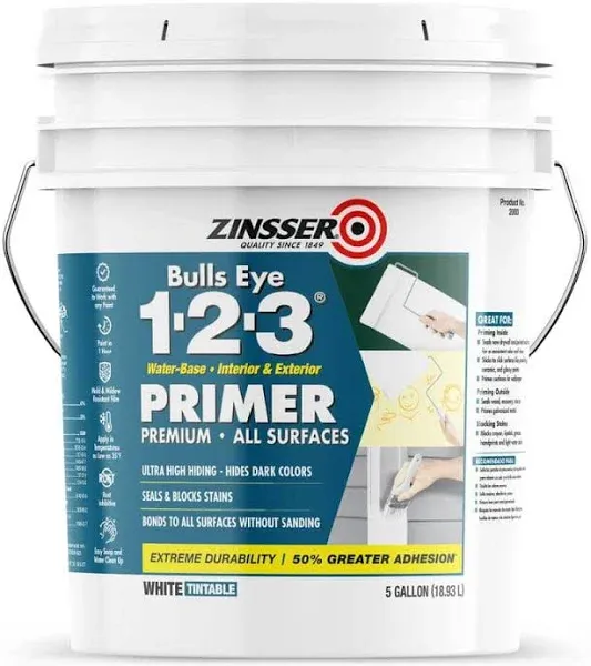 Zinsser Bulls Eye 1-2-3 Primer 5gal