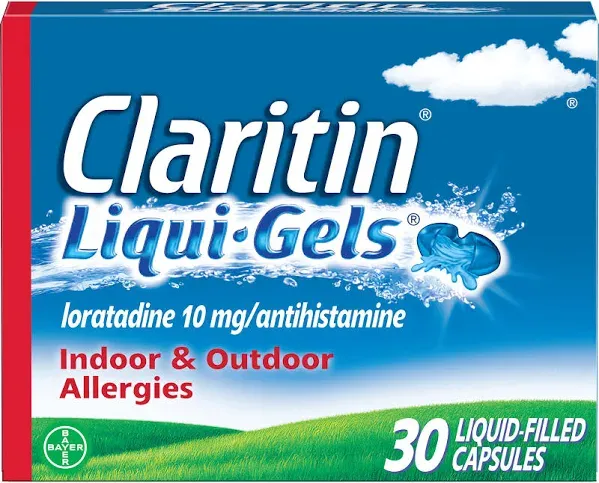 Claritin Liqui-Gels, 30 Capsules. Expires 3/2026