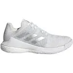 Women's Adidas Crazyflight Volleyball Shoes White/Silver Met / 9