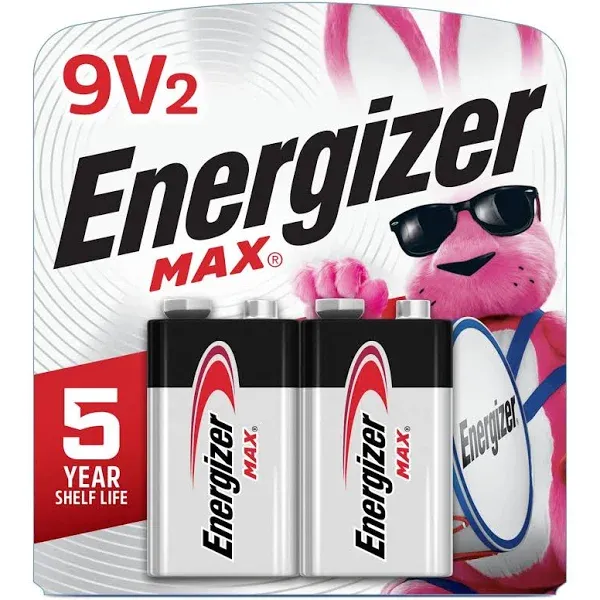 Energizer Max 9V Alkaline Batteries (2-Pack)