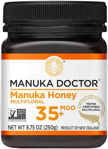 - MGO 35+ Manuka Honey Multifloral 100% Pure New Zealand Honey. Certified. Gu...