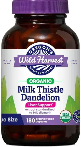 Oregon&#039;s Wild Harvest Herbal Milk Thistle Organic 90ct Exp5/25 #1