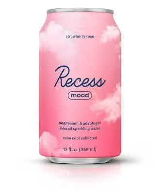 Recess Mood Strawberry Rose Sparkling Water