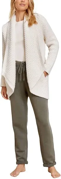 Barefoot Dreams CozyChic Honeycomb Shawl Cardigan Cream / XS