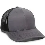 OC Sports OC771 Adjustable Mesh Back Cap - Charcoal Black