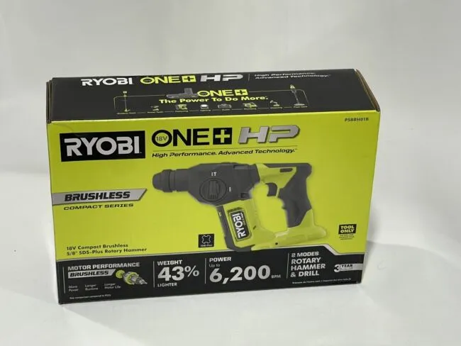 RYOBI 18V ONE+ HP Compact Brushless 5/8-inch SDS-Plus Rotary Hammer Drill