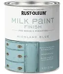 Rust-Oleum 331050 Milk Paint, Highland Blue, 1 qt