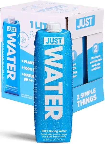 Just Water Spring Water, 11.2 oz, 24/Carton