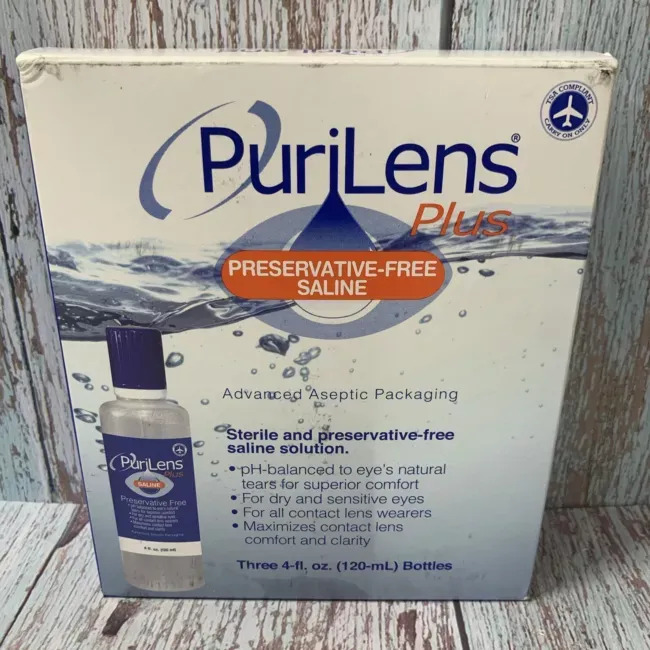 PuriLens Plus Preservative Free Saline Bottles