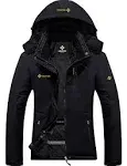 Gemyse Men's Mountain Waterproof Ski Snow Jacket Winter Windproof Rain Jacket (Black,Medium)