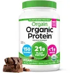 Orgain Organic Protein Powder - Plant Based - Creamy Chocolate Fudge - 2.03 LB