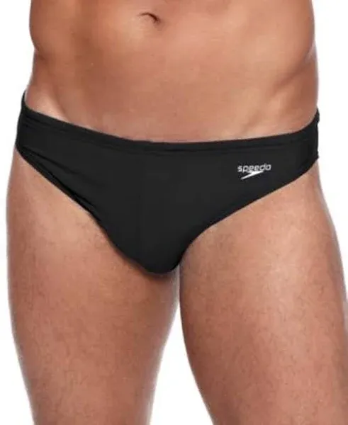 Speedo Men's Solar 1" Swim Brief, Size 32, Black