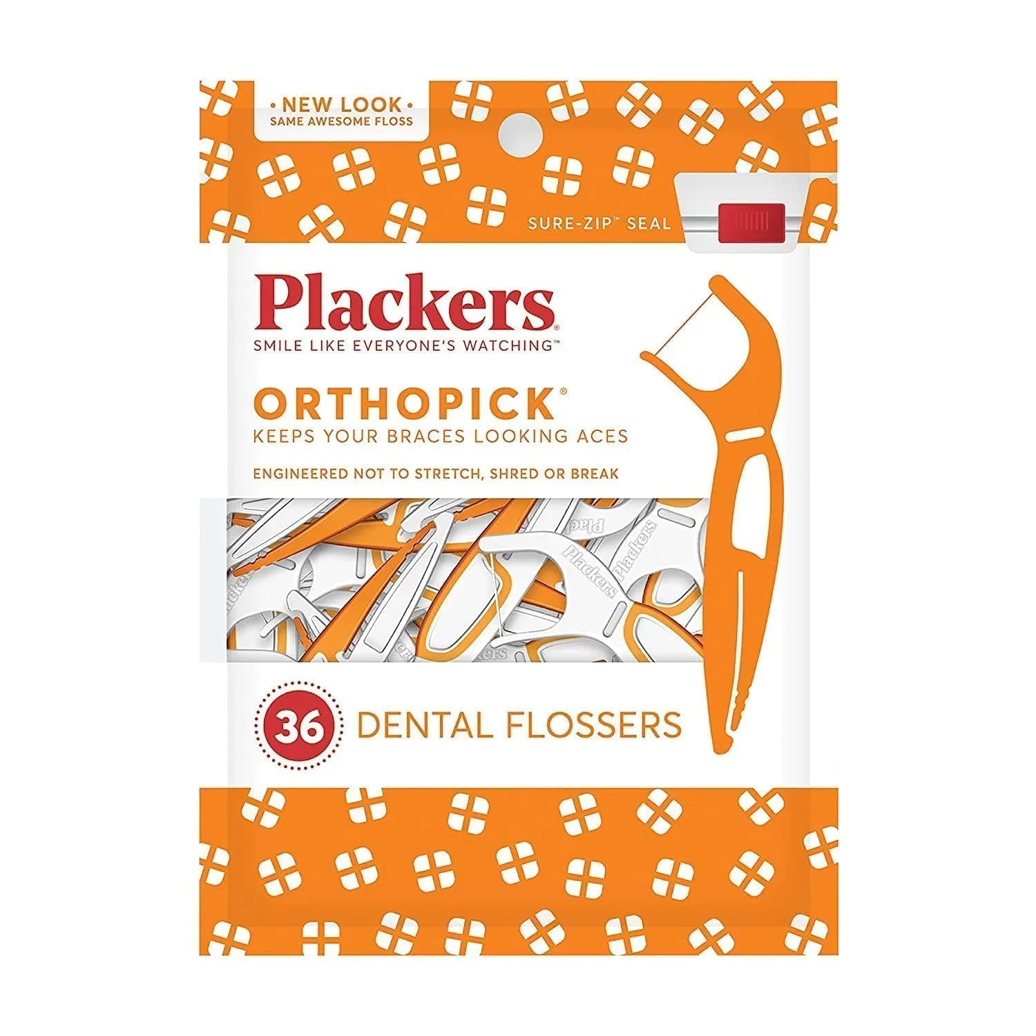 Plackers Orthopick Dental Flossers 36 Count