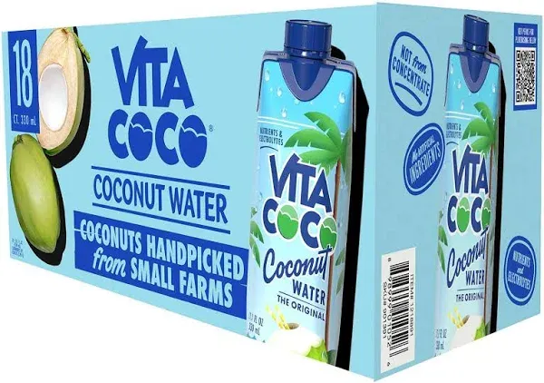 Vita Coco Coconut Water, 11.1 Oz, Pack Of 12 Bottles