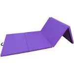 BalanceFrom All Purpose 4'x10'x2" Extra Thick High Density Anti Tear Gymnastics Gym Folding Exercise Aerobics Mat, Purple