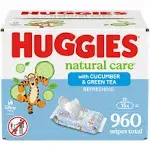 Huggies Natural Care Refreshing Baby Wipes, Scented - 64 ct