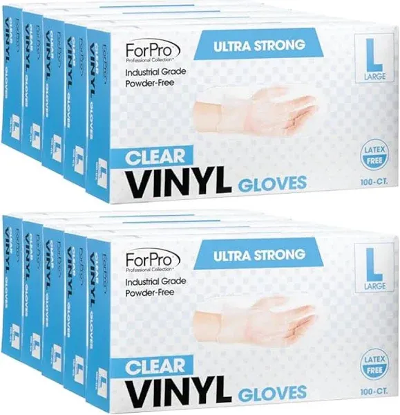 ForPro Professional Collection Disposable Vinyl Gloves