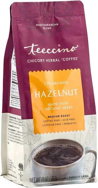 Teeccino Herbal Coffee Hazelnut Medium Roast