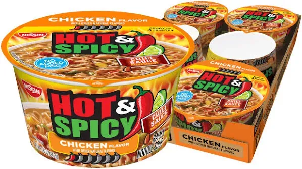 Nissin Hot & Spicy Chicken Ramen 3.23oz