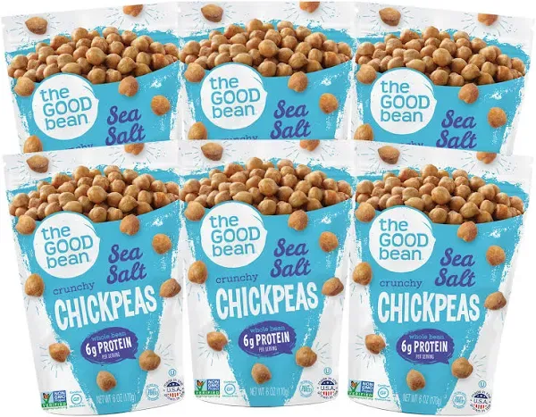 The Good Bean Chickpea Snacks Grab &amp; Go, Sea Salt, Gluten and Nut Free - 1.4 oz