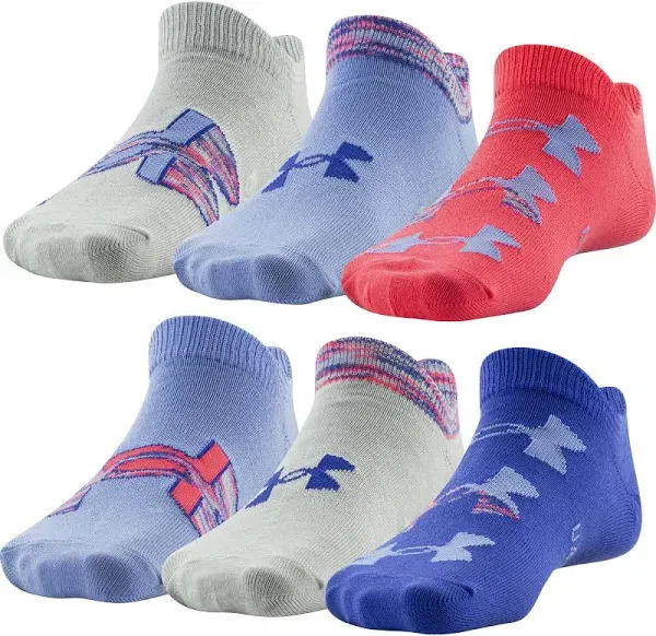 Under Armour Kids' Essential 2.0 Lightweight No Show Socks, 6-Pairs