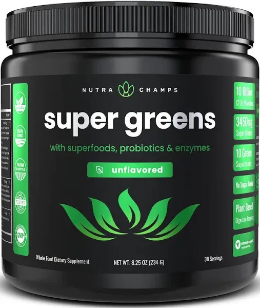 NutraChamps Super Greens Powder Premium Superfood