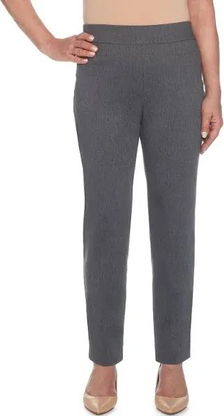 Alfred Dunner Classics Allure Pants Womens Size 12 Short Gray Slimming Waist