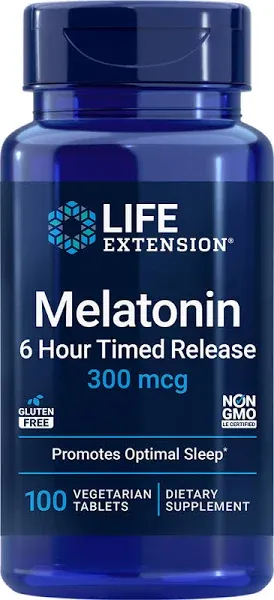 Life Extension Melatonin 300 mcg 100 Veg Caps exp: 10/2025