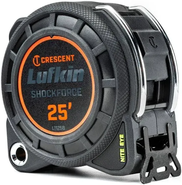 Crescent Lufkin 25' Shockforce Nite Eye G1 Dual Sided Tape Measure