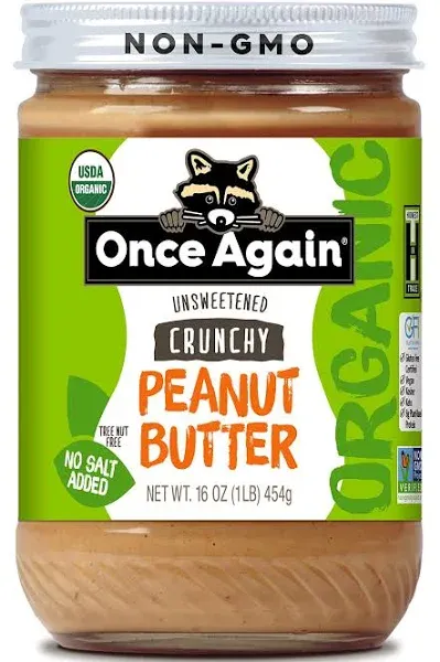 Once Again Organic Peanut Butter, Crunchy - 16 oz jar