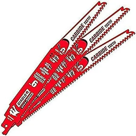 Freud 9&#034; Carbide General Purpose Reciprocating Blade - Red, 3 Pack (DS0909CGP3) 