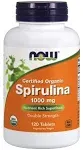 Now Foods Spirulina Certified Organic 1000 MG 120 Tabletten