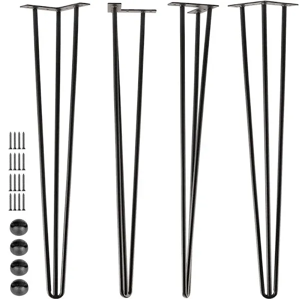 SPACEEUP 40&#034; Hairpin Table Legs, 4PCS Coffee Desk Legs with Rubber Floor Protect