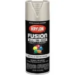 Krylon Fusion All-in-One Spray Paint, Metallic Satin Nickel, 12 oz.