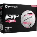 TaylorMade SpeedSoft Golf Balls Pink Ink