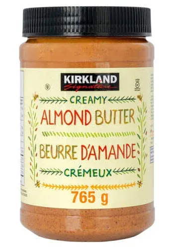 KIRKLAND SIGNATURE Creamy Almond Butter, 1.68 Pound (Pack of 2)