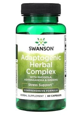 Swanson Rhodiola Ashwagandha Ginseng Complex 60 capsules