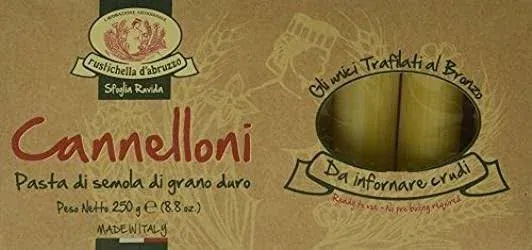 Rustichella d'Abruzzo Durum Wheat Cannelloni Pasta - 8.8 oz bag