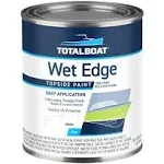 TotalBoat Wet Edge Marine Topside Paint Flat White Quart