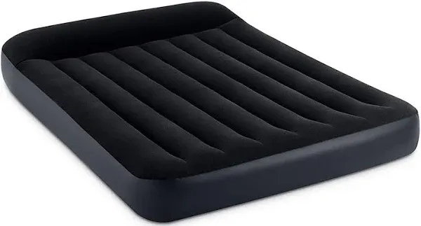 Intex Dura Beam Pillow Rest Classic Airbed Mattress w/Built-In Pump, Queen MIB!!