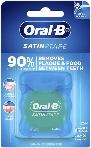 Oral B Satin Tape Dental Floss Mint 25m