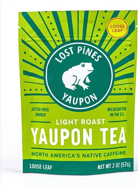 Yaupon Tea - 1LB (16oz) Light Roast (loose leaf) - Lost Pines Yaupon Tea - Sustainably wild harvested yaupon, the only caffeinated plant native to North America