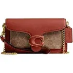 Coach Coated Canvas Signature Tabby Wristlet - Tan Rust