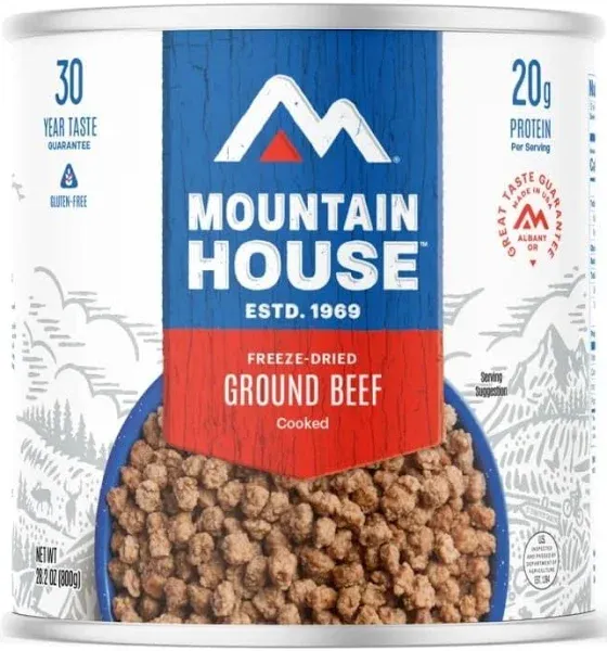 Mountain House Sides and Meats Ground Beef, 22 Servings, 28.22 oz