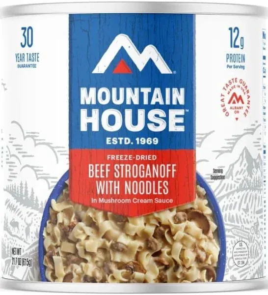 Mountain House Beef Stroganoff EMERGENCY Freeze Dried Food Can 10 Serving 2053