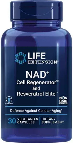 Life Extension NAD+ Cell Regenerator and Resveratrol